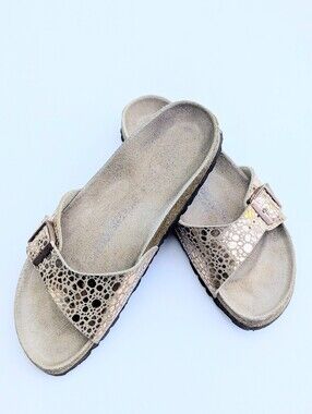 Birkenstock Madrid Copper Crackle Women's Sandals EU39 Fit Like US 8.5-9